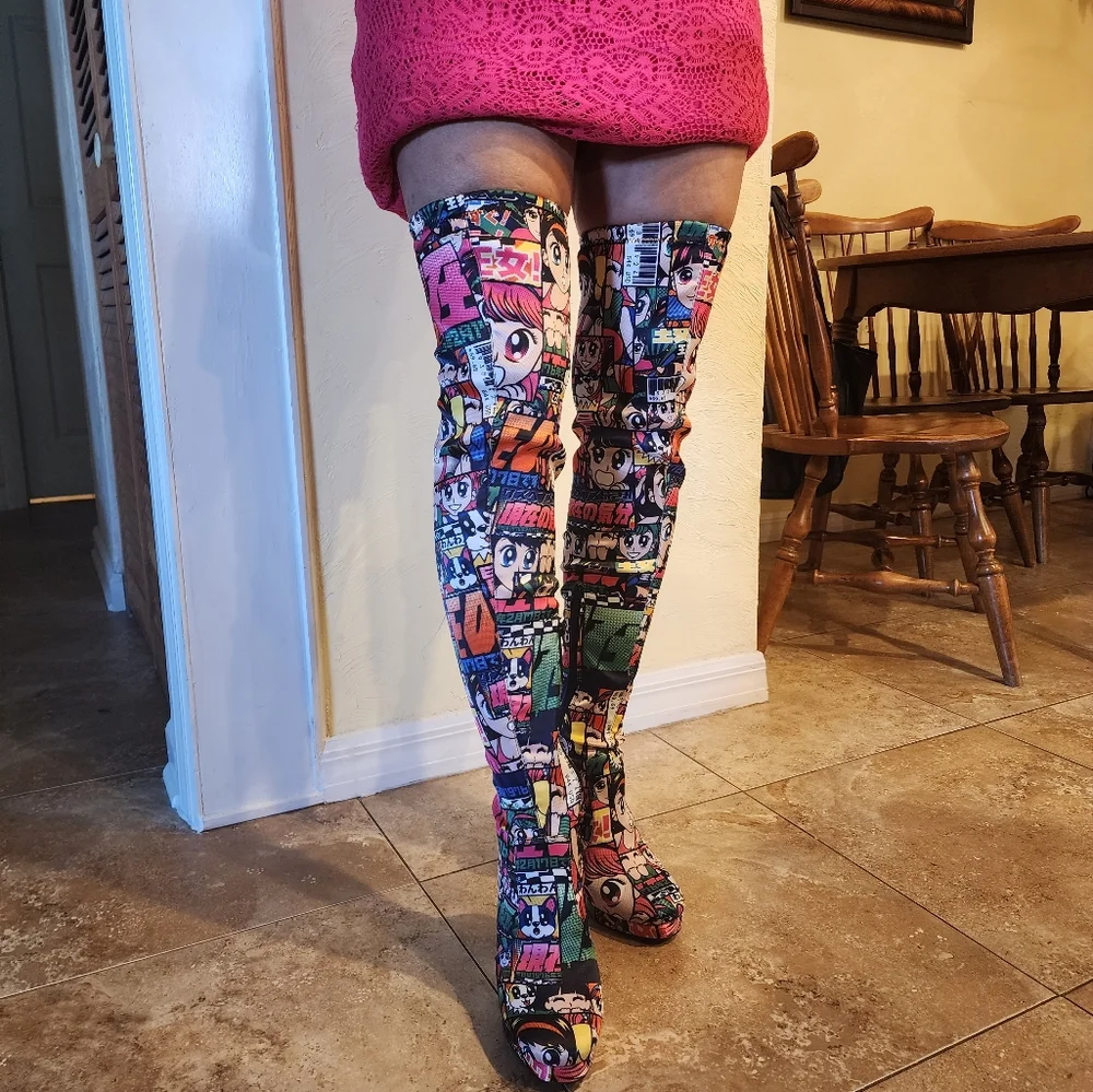 Anime Boots thigh-high size 8 - Picture 2 of 8